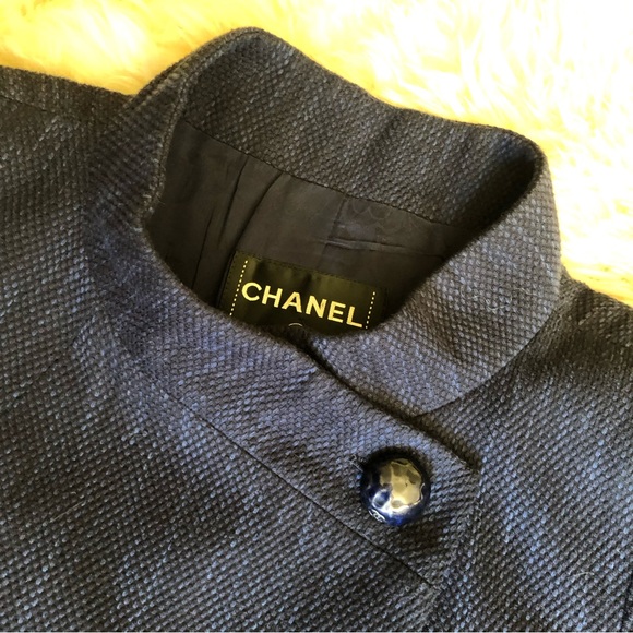 Chanel 2015 short sleeve navy cotton jacket 38 - Picture 11 of 14